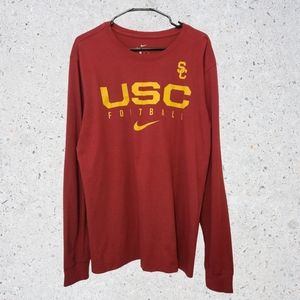 Nike USC Football Longsleeve Sweatshirt Red Yellow XL